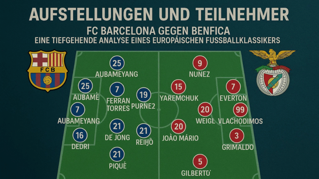 Aufstellungen: Teilnehmer: Fc Barcelona Gegen Benfica