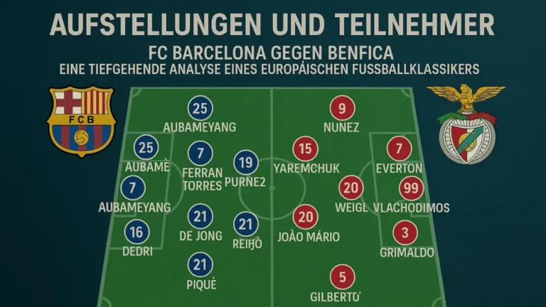 Aufstellungen: Teilnehmer: Fc Barcelona Gegen Benfica